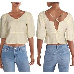 NWOT Vero Moda Gabi Cotton Tie Back Blouse XS